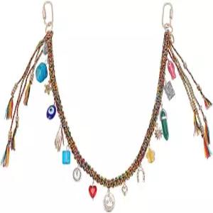 유니크래프탈 18.11 비즈백 참 체인 하트 이블 참스가 있는 핸드백 혼합 컬러 지갑 체인용 비즈 로프