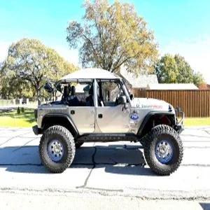 JFTops 오프로드 트레일 토퍼 휴대용 차양 캐노피 텐트 200데니어 폴리에스터/나일론 립스탑 57 x 77 인치