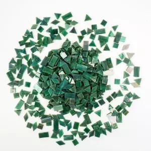 VARART 스테인드글라스 모자이크 타일 - DIY 공예품 꽃병 거울 장식(무지개 색상)을 위한 300개(9온스)