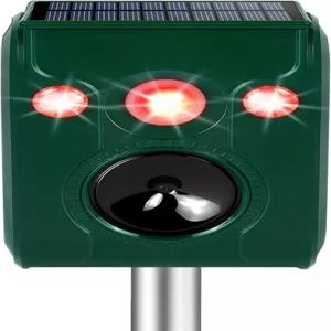 PGFIT 태양열 동물 퇴치기. 깜박이는 LED 조명과 알람으로 고양이 개 다람쥐 사슴 너구리 스컹크 토끼 여우