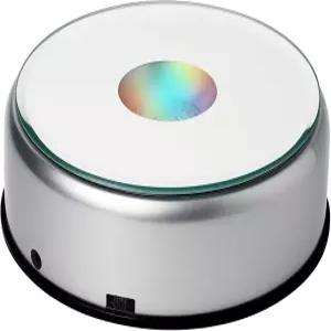 유리 예술 크리스탈 보석 공예를 위한 ZERSHEE 3.9인치 LED 회전 디스플레이 스탠드 컬러풀 체인지 조명