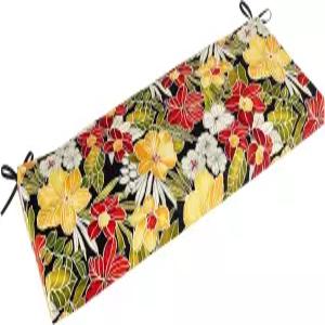 넥타이 날씨 페이드 저항성이 있는 베개 퍼펙트 트로피컬 플로럴 실내/외 소파 세트 벤치 스윙 쿠션 18인치