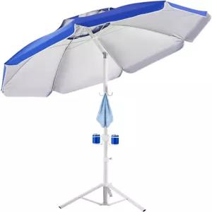 스탠드가 있는 Aoxun 휴대용 우산 6.5피트 햇빛 가리개 모래 앵커와 가방이 가벼운 조절식 스탠드 즉각적인