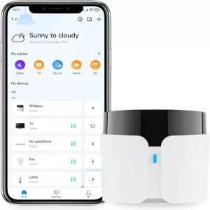 BroadLink RM5plus 스마트 적외선 리모컨 Wi-Fi 및 IR 기능이 있는 올인원 유니버설 컨트롤 허브 알렉사