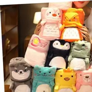 기념품극 밍크 겨울 세사 무릎 담요 선물증 캐릭터 롤업 블랑캣 이벤트