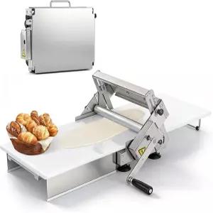 접이식 반죽 시터 머신 피자 크루아상 페이스트리 크러스트 페이스트리용 보드로 두께 조절 가능한 12인치