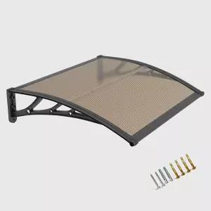 아웃선홈 32인치 x 40인치 도어 차양 외관 UPF 50+가 장착된 폴리카보네이트 창문 돌출 캐노피 레인 스노우