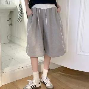 [하프클럽/나야홍]빅사이즈 603 화이트라인5부통팬츠 DBUX377