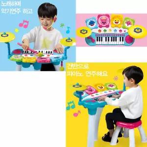 영어 한글 노래하는 핑크퐁 드럼n피아노 음악교구 소근육발달 음악완구 아동피아노 음악놀이 EQ