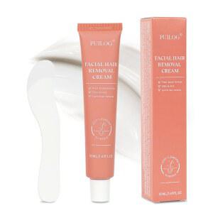 여성용 얼굴 제모 크림, 턱 윗입술 민감성 피부 제모용 집에서 없이 완벽한 제모, 1.69 Fl.oz w / 스파툴라