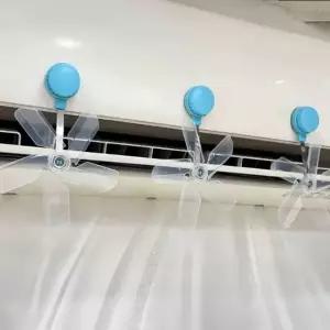 (타입 블루 3p)에어컨 바람개비 날개 공이순환기 순환팬 바람막이 에어 막이 벽걸이 청장형 순환팬 바람 개