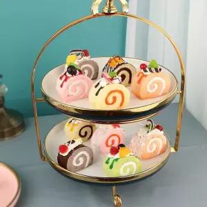 가짜 모형 롤 케이크 소품 미니어처 인테리어 소품 디저트 빵 모조 장식품