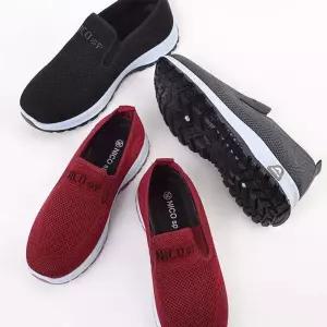 여성 남성 커플 메쉬 밴딩 슬립온 키높이 스니커즈 운동화