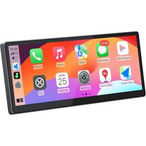 차량용 무선 카플레이 화면, 8.9인치 휴대용 및 안드로이드 오토 터치스크린, 60Fps, 1920 * 720 초고해상도, 스티어링 휠 컨트롤 지원