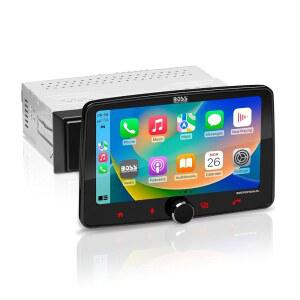 BOSS 오디오 시스템 BVCP9700A-FL 싱글 DIN 카 스테레오 무선 카플레이, 안드로이드 오토, 7인치 터치스크린, 블루투스, AM/FM 라디오 수신기