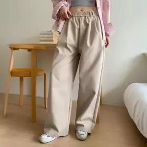 [하프클럽/셀러허브_여성트랜드패션]여자 넓은 일상룩 폴리 코지 고무줄 팬