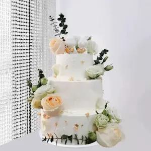 웨딩 케이크 3단 장식품 결혼식 첫돌 모조 파티 디스플레이 소품