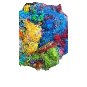 니트실크 프리미엄 A급 멀버리 실크: 바늘 펠팅, 습식 방적, 뜨개질 및 바느질을 위한 손 염색 다색 실크 섬유 - 200그램