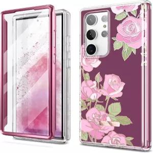 삼성 갤럭시 S23 울트라 케이스용 수리치 내장 스크린 프로텍터 듀얼 레이어 보호 68인치용 완벽한 충격