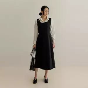 [하프클럽/]페일 스퀘어 스트랩 나시 원피스