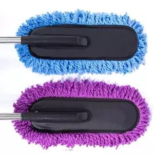 (색상 블루)차량용 내부 먼지 떨이 개 자동 청소 솔 털이 자동차 실내 제거 용품 먼지브 러쉬