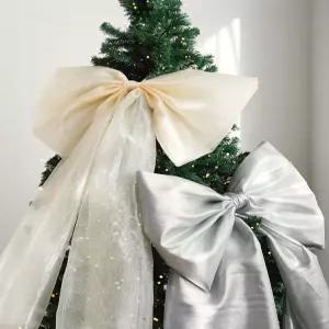 크리스마스 대왕 리본 꾸미기 오너먼트 장식 트리 대형 웨딩 레드 인테리어 빅