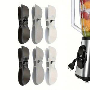 4PCS 전원 코드 주최자 자체 접착 클램프 케이블 홀더 고무 전기 가정용 내구성 기기 충전 와이어