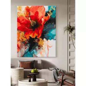 프리미엄 유화그리기세트 꽃그림 캔버스페인팅 색칠 대형 캔버스