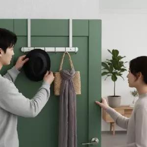 ( )스테인리스 6구 문뒤 옷걸이 도어훅 수납걸이