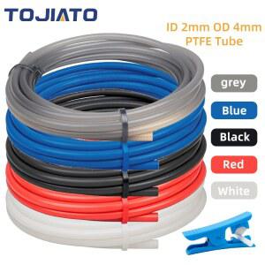 4M 3D 프린터 튜브 보우덴 압출기 멘트 ID2MM 엔드 V5 파이프 V6 BAMBU ENDER3 테프론토 75MM OD4MM