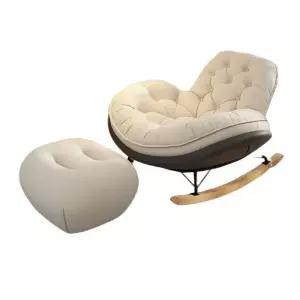 1인용 흔들의자 쿠션 넓은 편안함 체어 등나무 패브릭 스윙체어 안락의자 쇼파 야외용 라탄