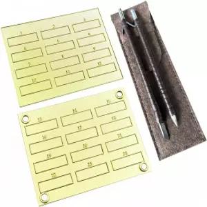 마그네틱 암호화폐 시드 문구 저장 2개의 각인 펜으로 비트코인 백업용 금 금속판 방화 방수 콜드 월렛