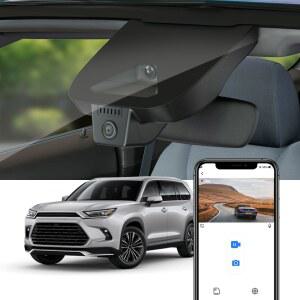 도요타 그랜드 하이랜더 2024-2026 및 하이브리드(HD2-0E130), 통합 OEM 룩, UHD 2160P 비디오, 내장 WiFi APP, 루프 레코딩, G-센서, 플러그 앤 플레이, 64GB 카드에 적합한 핏캠엑스 4K 대시캠