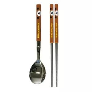 ( )슬림 세트 도시락 스푼 수저통 수저세트 캐릭터 학생용 리락쿠마 젓가락 얼굴