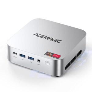 ACEMAGIC K1 미니 PC AMD Ryzen 4300U(최대 3.7GHz), 8GB DDR4 256GB SSD, 라데온 그래픽이 탑재된 컴퓨터, 4K 트리플 디스플레이 USB-C 28W 성능, 이더넷 VESA, WiFi /BT, 비즈니스 및 홈 오피스