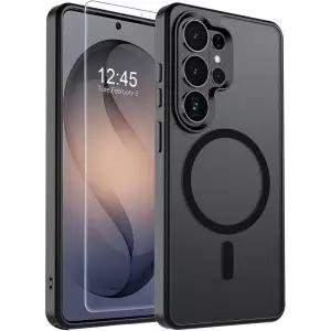 SUP 업FINE 파인 삼성 갤럭시 S26 울트라용 마그네틱 케이스 (화면 보호필름 포함, MagSafe 호환, 군용 등