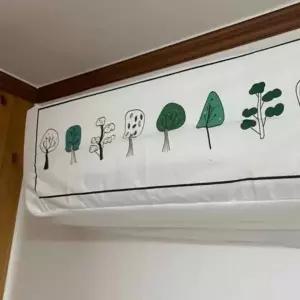 ( )에어콘커버 먼지방지 에어컨카바 에어컨벽걸이커버 에어컨커버 더스트 벽걸이 특대 A