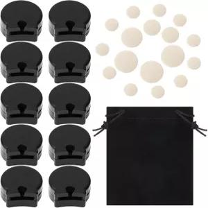 새티니어 27피스 클라리넷 코르크 교체 키트클라리넷 엄지 받침대 쿠션 10개와 패드 17개 포함 블랙 벨벳