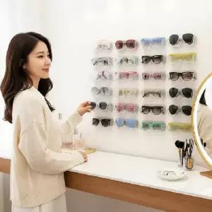 현관문 부착형 선글라스 안경 정리대 다용도 벽면 수납 거치대 보관함 안경걸이