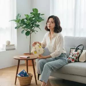 여행용 수납 파우치 가방 속 소지품 정리함 생리대 면 소재 다용도 멀티 주머니