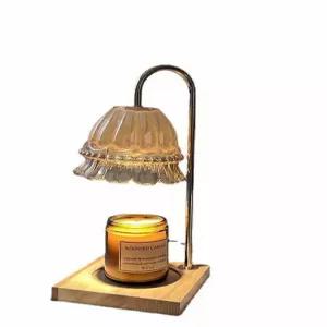 유리 테이블 오일 버너 양초 핑크 캔들램프 책상조명