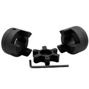 Saelno 12 보어와 1 보어 L075 유연한 3피스 LJaw 커플링 커플러 세트 및 통나무 목재 스플리터용 고무