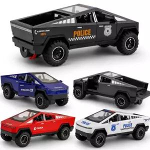 사이버트럭 자동차 폴리스   장난감 움직이는 모터 작동완구 변신 불빛 자동 연기 작동 노래 LED 회전
