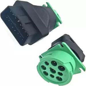 볼보용 자동차 OBD2 어댑터 남성 대 J1939 여성 16핀 9핀