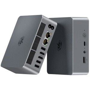 Beelink EQR7 미니 PC, AMD Ryzen 7 7735HS 프로세서(8C / 16T, 최대 4.75GHz), 24GB LPDDR5 RAM 500GB M.2 2280 PCle SSD가 탑재된 컴퓨터, 듀얼 스크린 디스플레이 LAN WiFi 6 BT5.2 USB 3.0