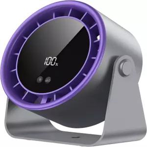 혼카루스 벽걸이 책상 선풍기 디지털 디스플레이가 장착된 초조용한 35dB 테이블 100단 USB 충전식 105°