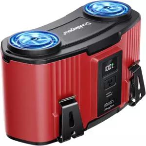 Astaowl 12000mAh 개인 허리 팬 작업용 USB 충전식 클립 야외 여행 캠핑용 10단 속도 및 23시간 냉방