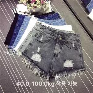 여자 핫팬츠 꾸안꾸 반바지 데님 슬림 여성반바지 여름패션 데일리룩