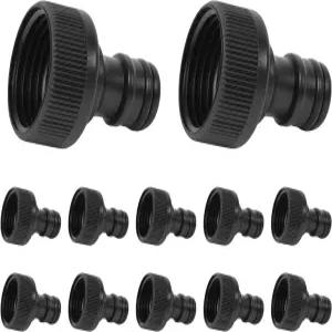 THEMURERY 12PCS 34 GHT 가든 호스 여성 커넥터 남성 턱받이용 플라스틱 퀵 어댑터 표준 나사산 수도꼭지에