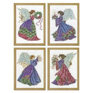 디자인 작품 제작 엔젤스 카운트 크로스 스티치 키트, 멀티, 야드 바이